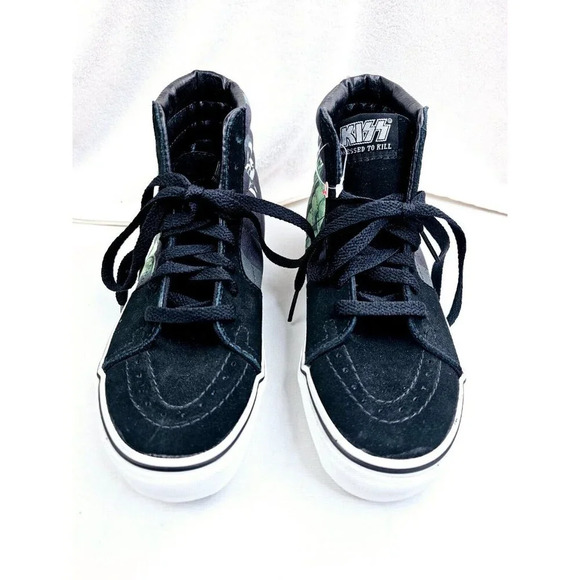Vans Size Men's 6 Women's 7.5 Black KISS Dressed to Kill Hi Lace sneakers NEW - Picture 12 of 16